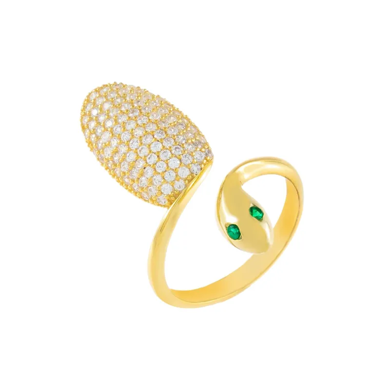 Pavé Snake Ring sold by Adina Eden's