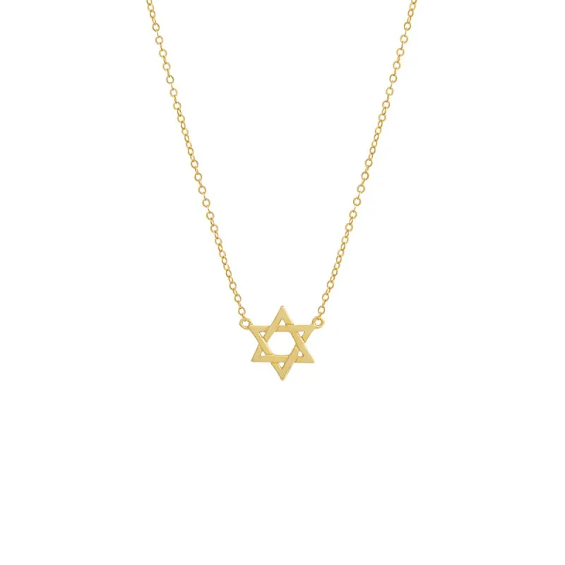 Solid Star Of David Necklace sold by Adina Eden's