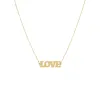 Solid Love Nameplate Necklace 14K sold by Adina Eden's
