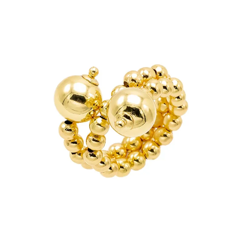 Beaded Ball Double Looped Ring sold by Adina Eden's