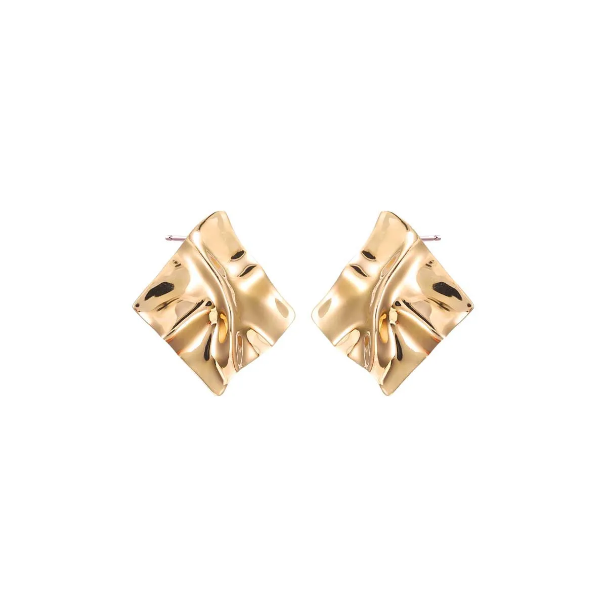 Fluid Square Shape Drop Stud Earring sold by Adina Eden's