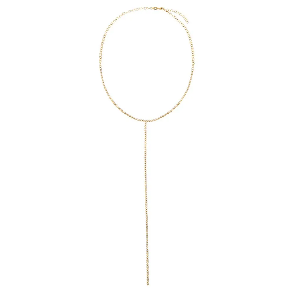 Diamond Tennis Lariat Necklace 14K sold by Adina Eden's product image thumbnail 3