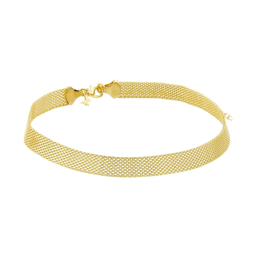 Wide Mesh Chain Choker Necklace sold by Adina Eden's