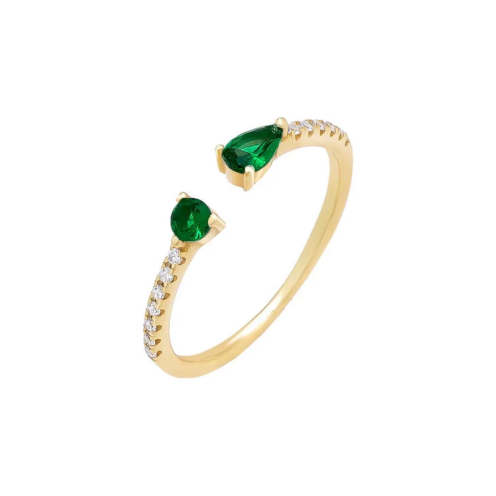 Colored Double Stone Open Ring sold by Adina Eden's product image thumbnail 3
