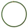 Colored CZ Pave X Baguette Fancy Tennis Necklace sold by Adina Eden's