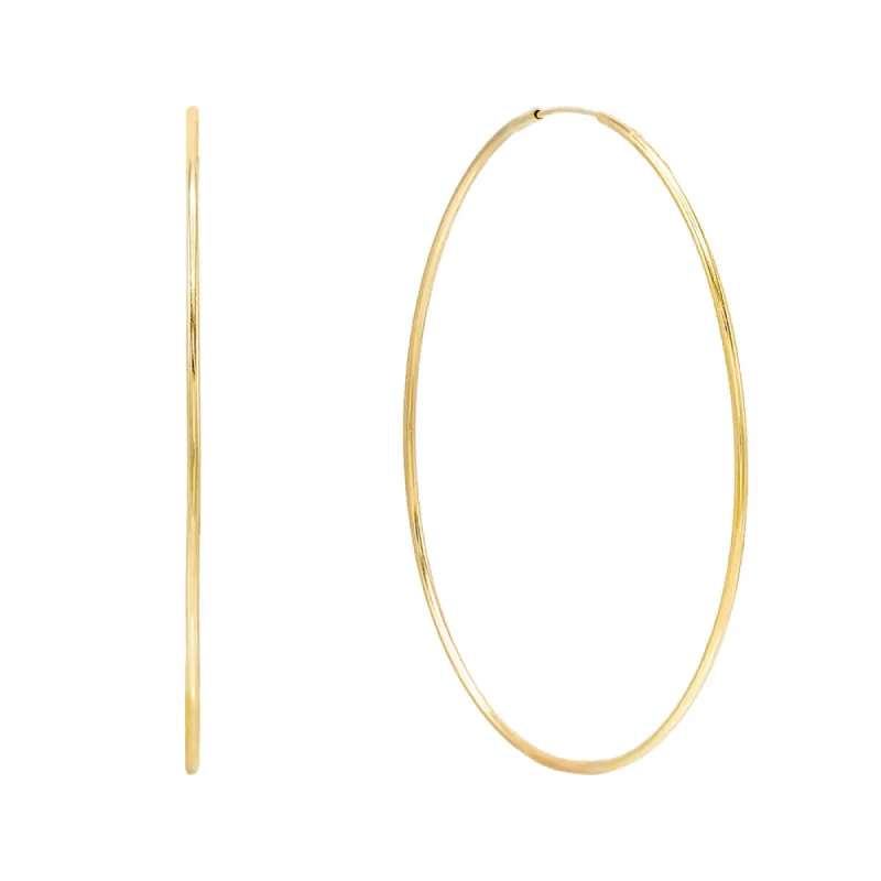 Large Endless Hoop Earring 14K sold by Adina Eden's