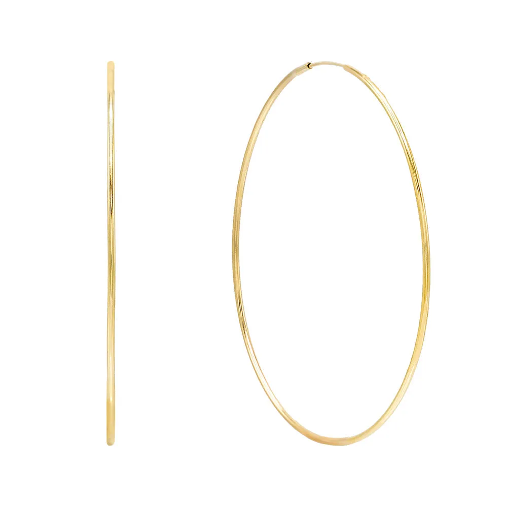 Large Endless Hoop Earring 14K sold by Adina Eden's