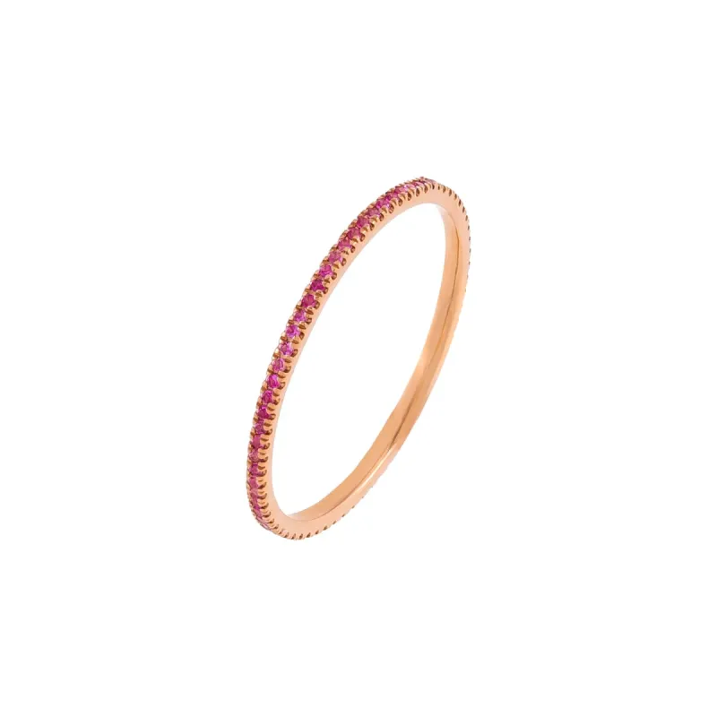 Sapphire Pink Colored Band 14K sold by Adina Eden's