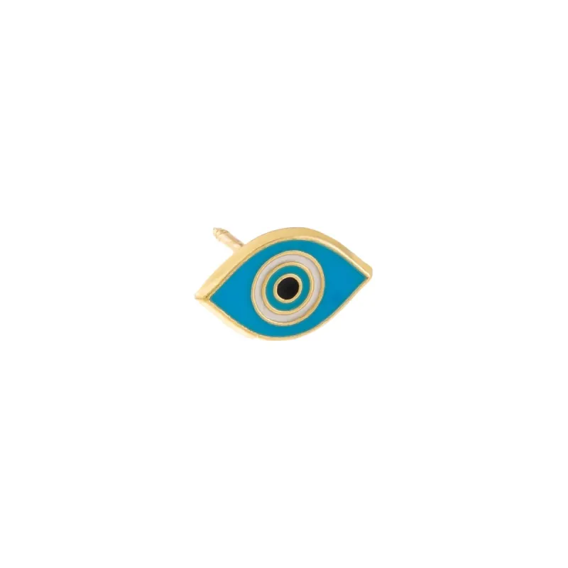 Enamel Evil Eye Stud Earring 14K sold by Adina Eden's