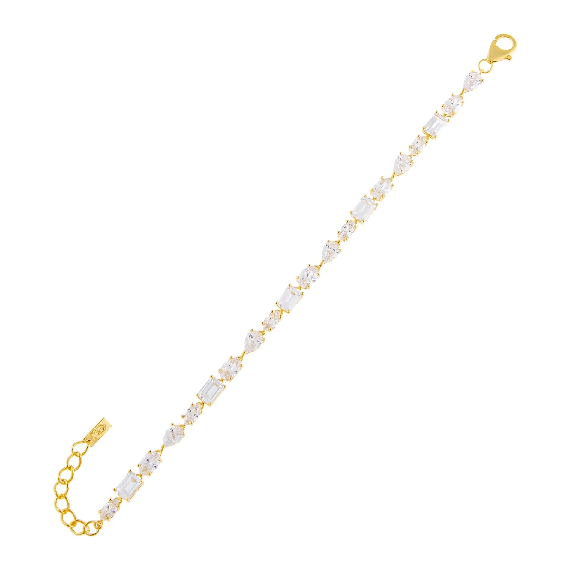 CZ Multi Shape Stone Bracelet sold by Adina Eden's