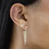 Diamond Chain Drop Huggie Earring 14K sold by Adina Eden's