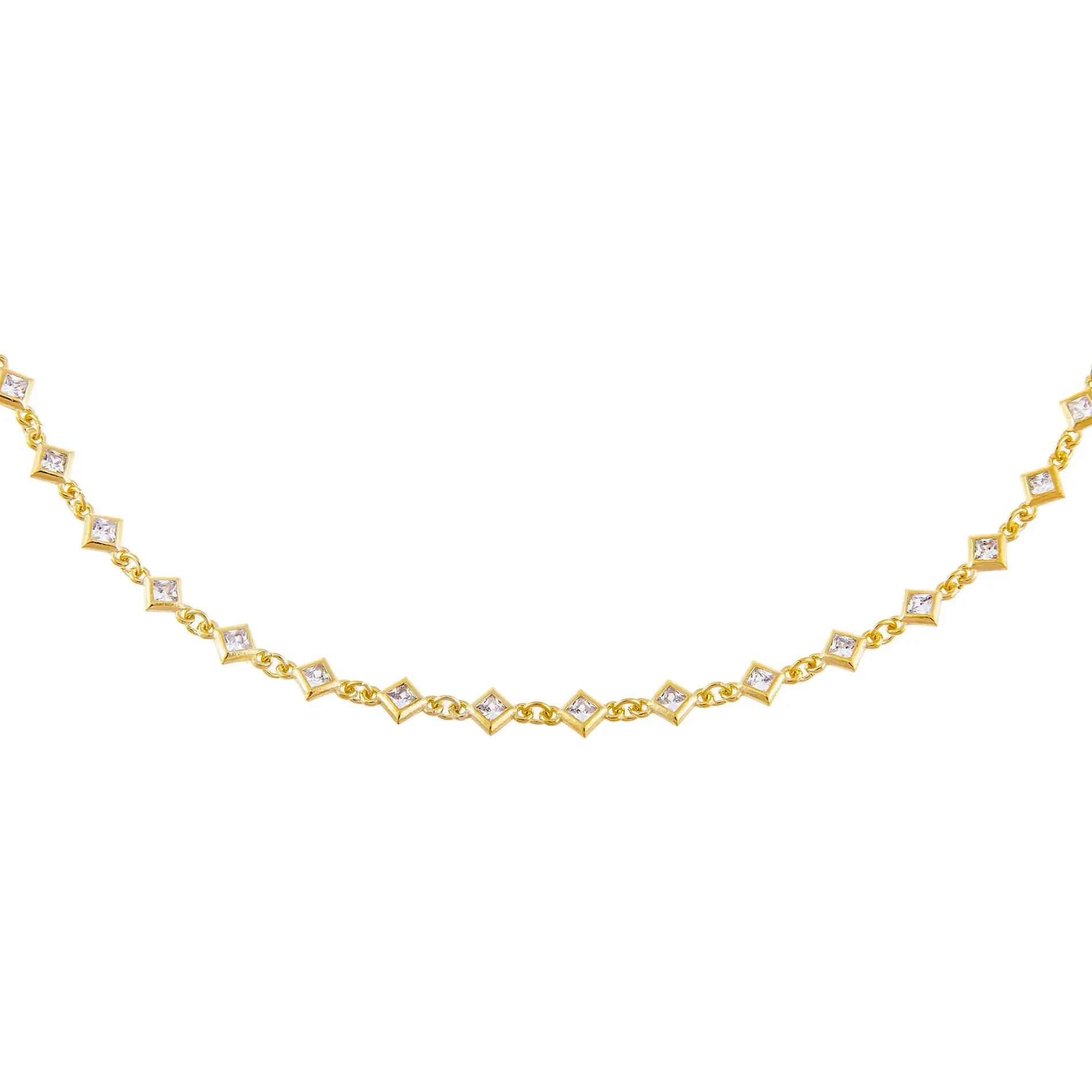 CZ Mini Diamond Shape Choker sold by Adina Eden's