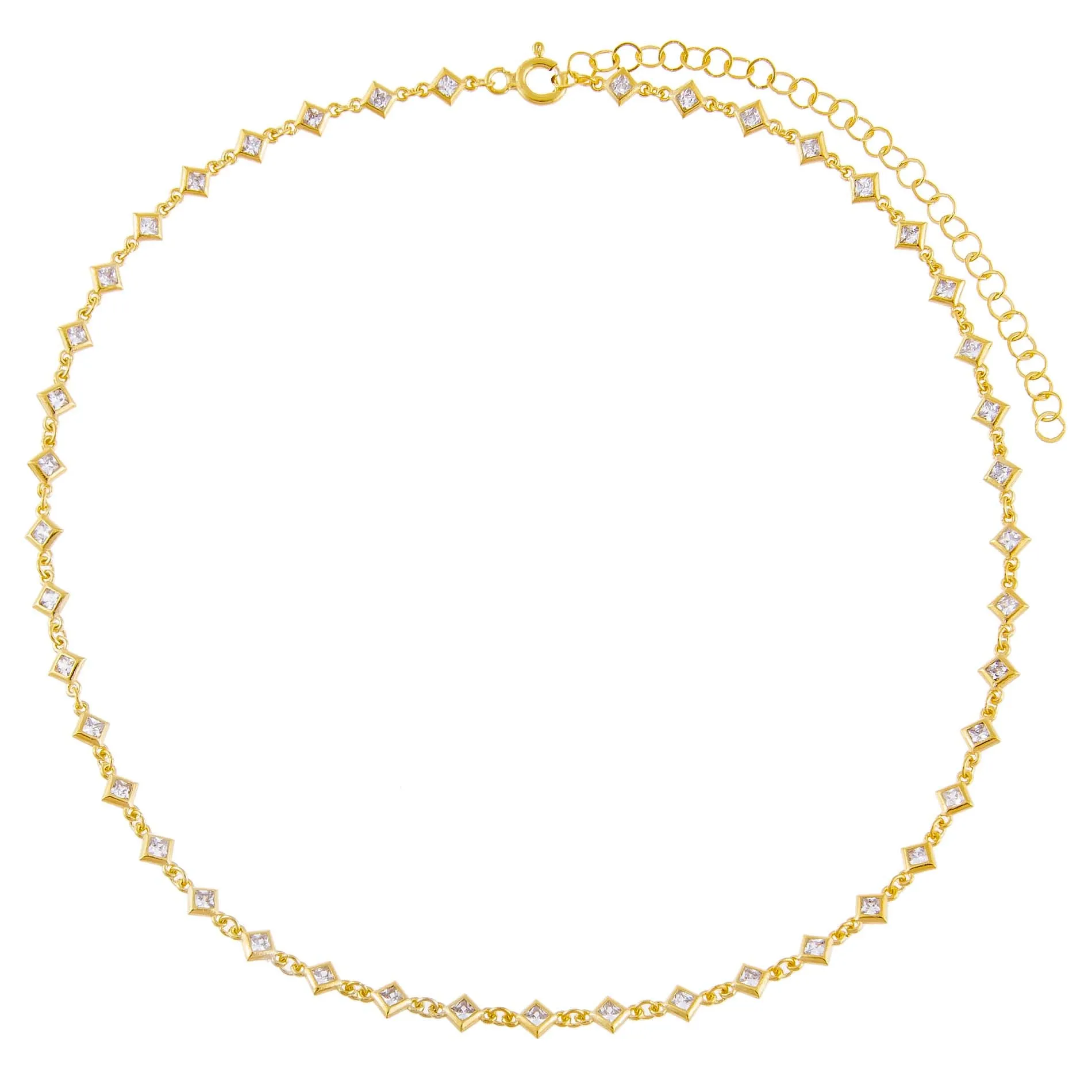 CZ Mini Diamond Shape Choker sold by Adina Eden's product image thumbnail 2