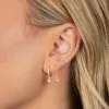 Pavé Pearl Shaker Huggie Earring sold by Adina Eden's