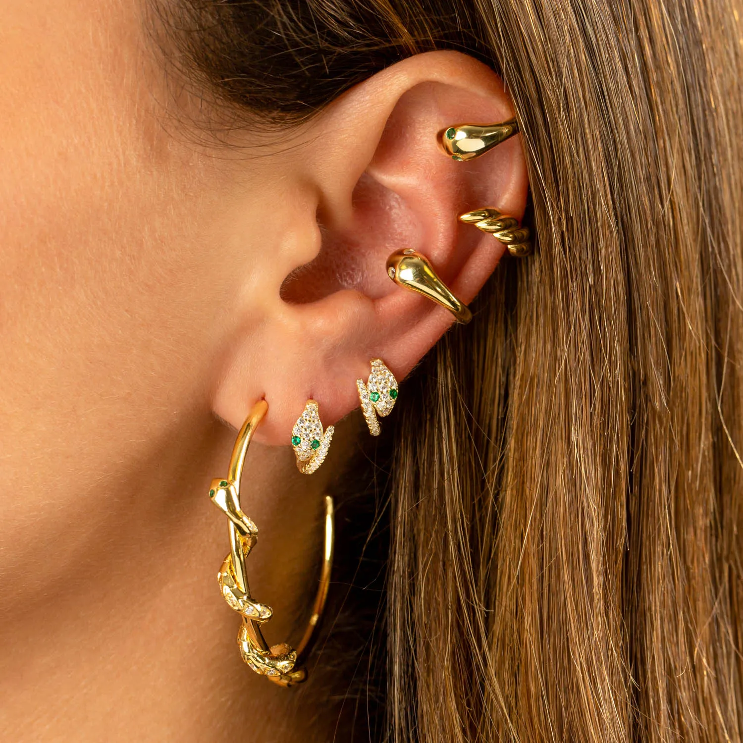Snake Hoop Earring sold by Adina Eden's product image thumbnail 2