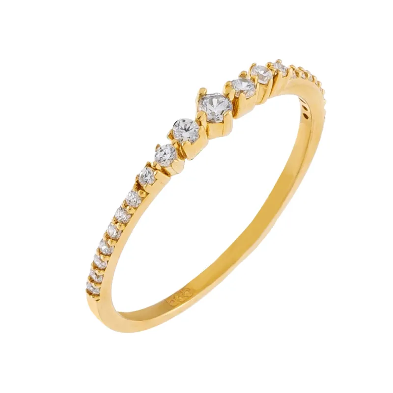Thin CZ Multi Stone Ring 14K sold by Adina Eden's