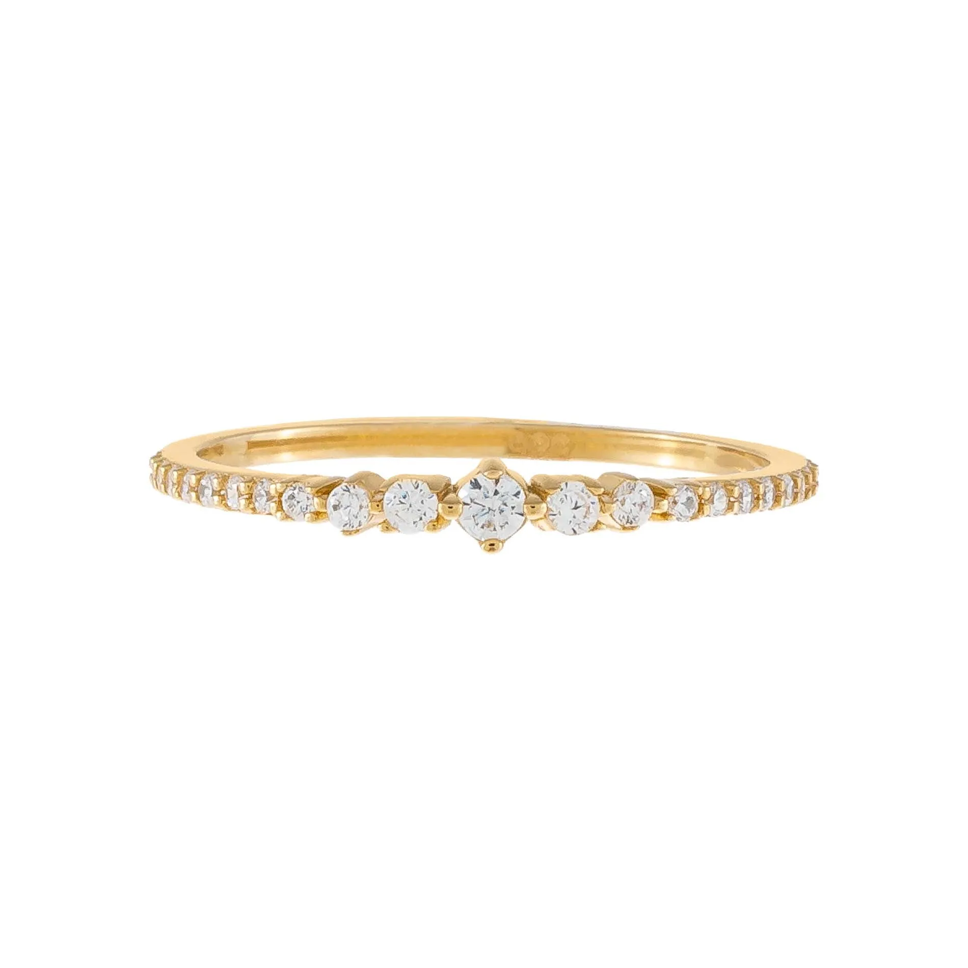 Thin CZ Multi Stone Ring 14K sold by Adina Eden's product image thumbnail 3