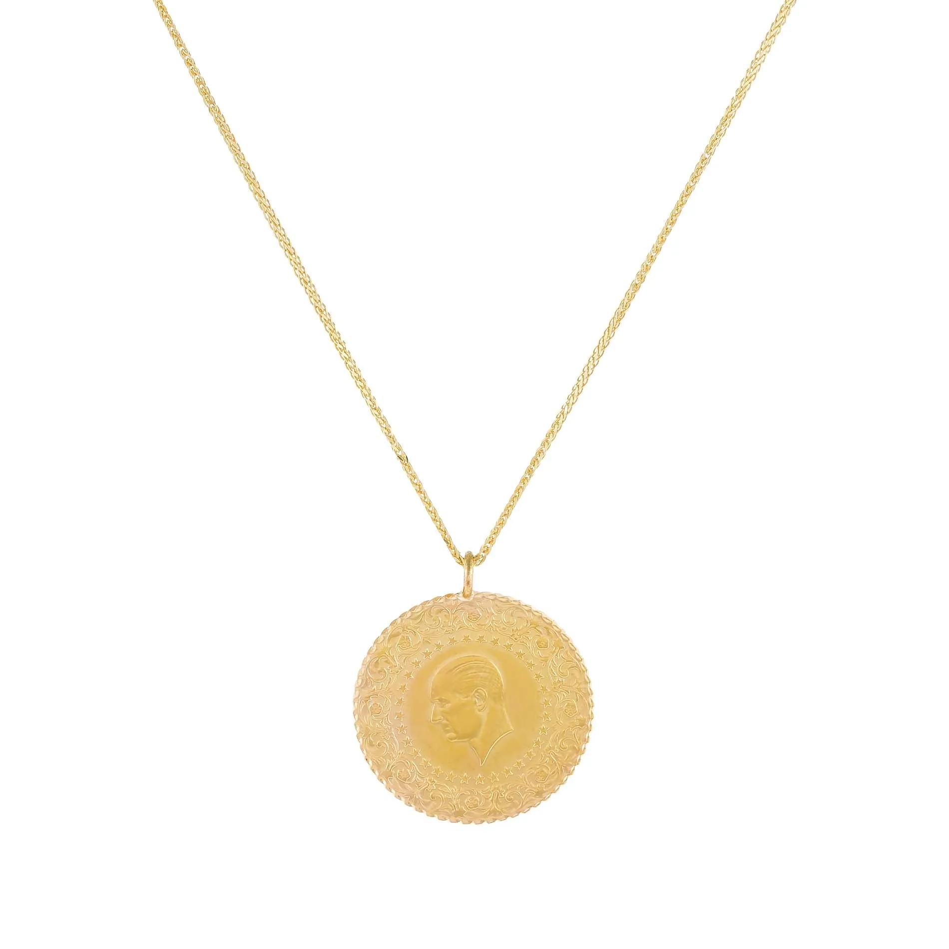 Vintage Coin Necklace 14K sold by Adina Eden's product image thumbnail 4