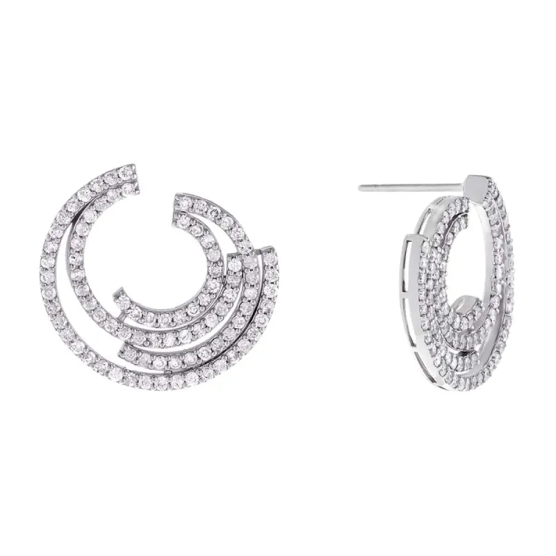 Diamond Swirl Statement Earring 14K sold by Adina Eden's