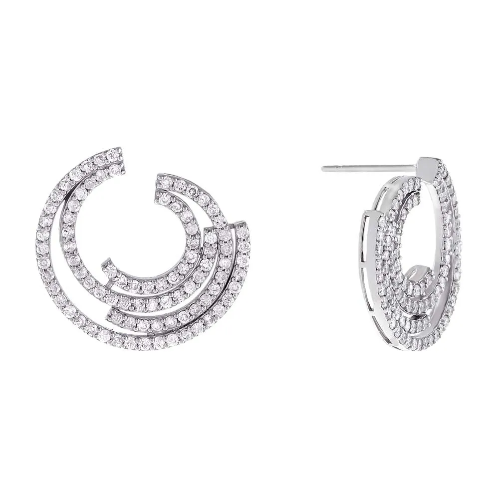 Diamond Swirl Statement Earring 14K sold by Adina Eden's