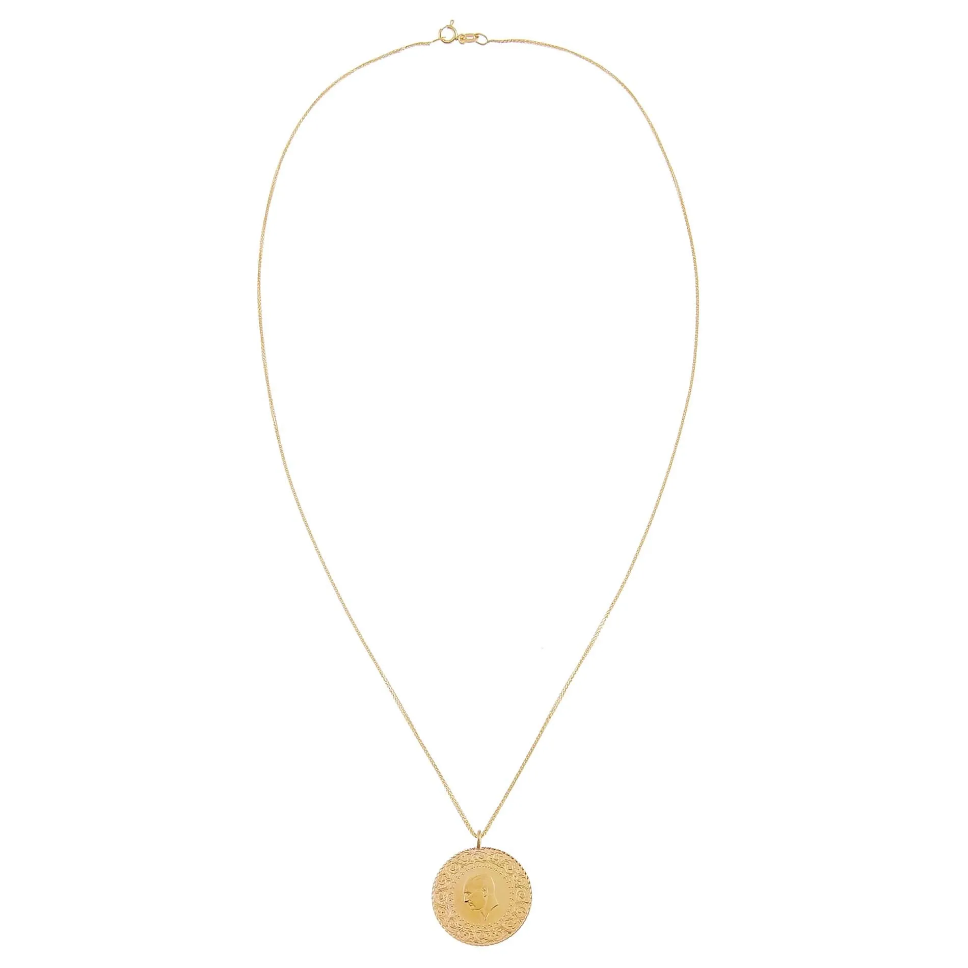 Vintage Coin Necklace 14K sold by Adina Eden's product image thumbnail 5