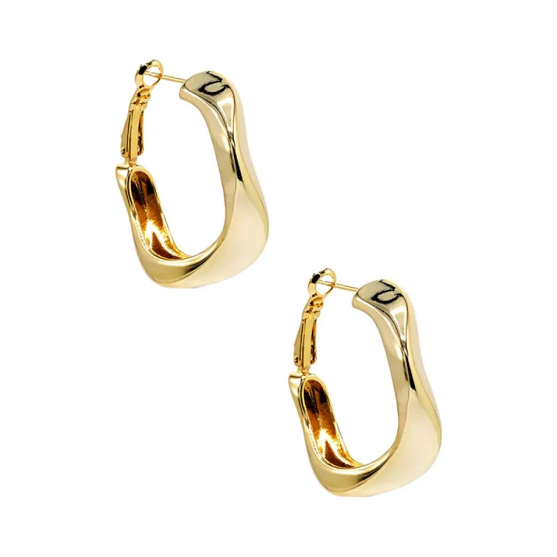 Chunky Wavey Hoop Earring sold by Adina Eden's