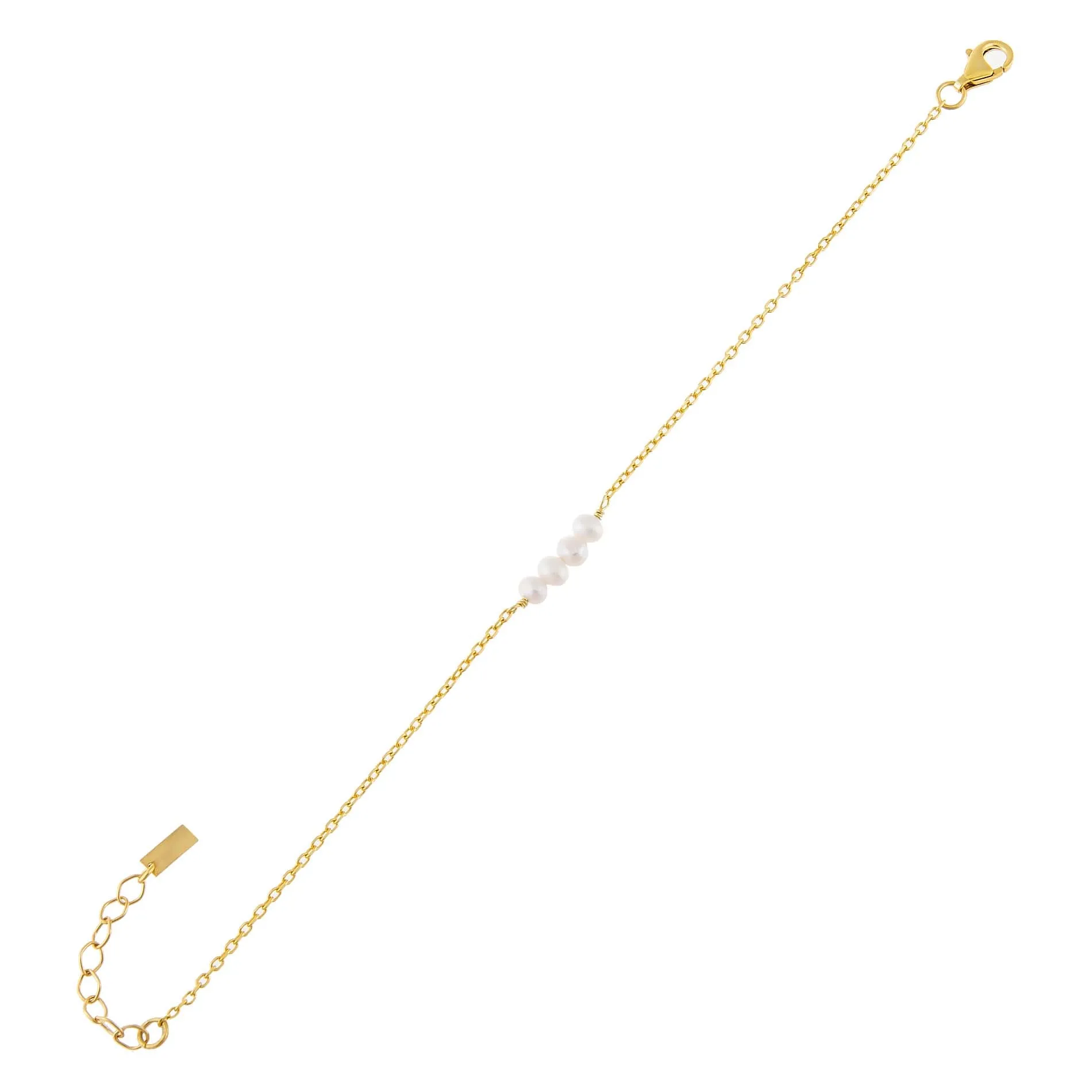 Pearl Cluster Chain Bracelet sold by Adina Eden's