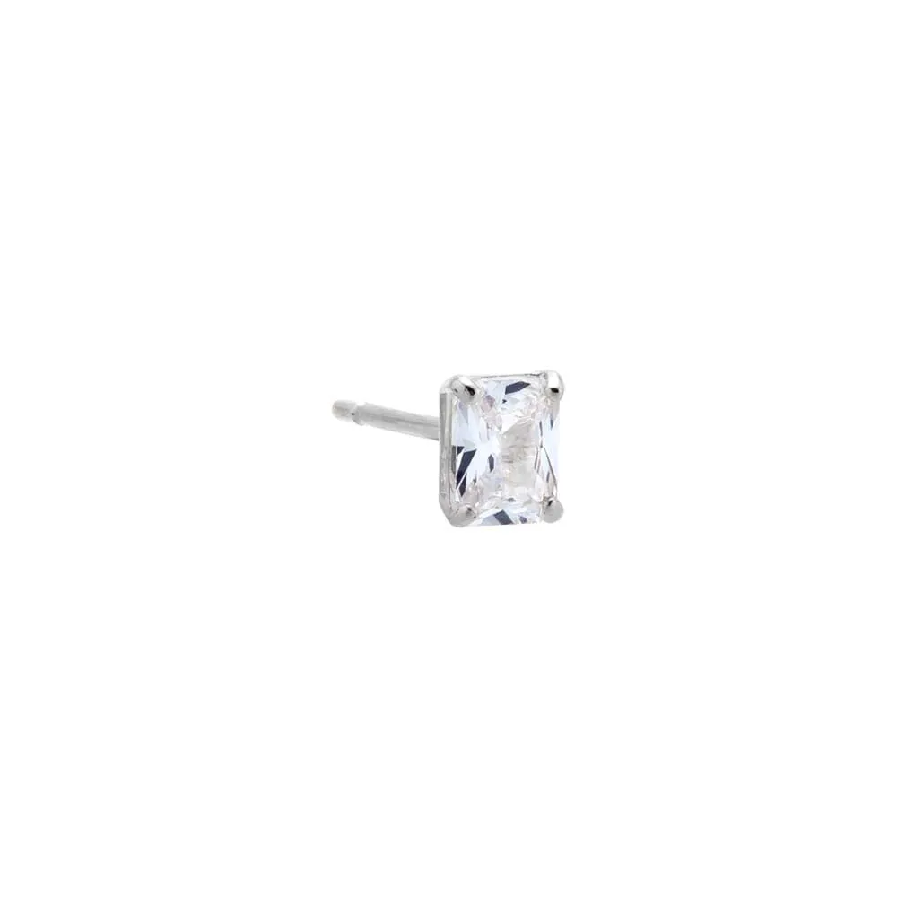 CZ Baguette Shape Stud Earring 14K sold by Adina Eden's product image thumbnail 3