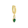 Colored Dangling Marquise Bezel Huggie Earring sold by Adina Eden's