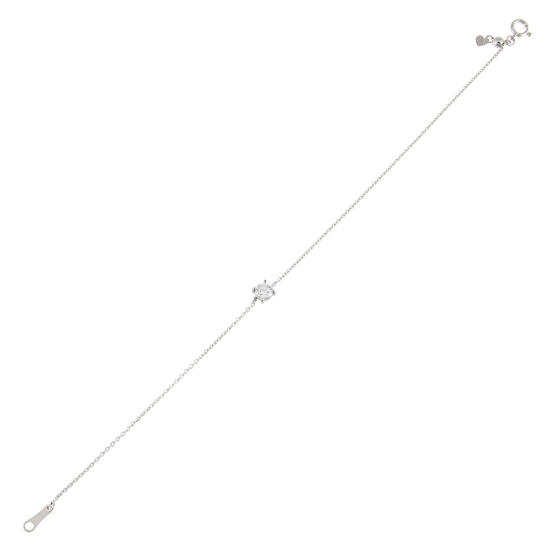 Diamond Solitaire Bracelet 14K sold by Adina Eden's product image thumbnail 3