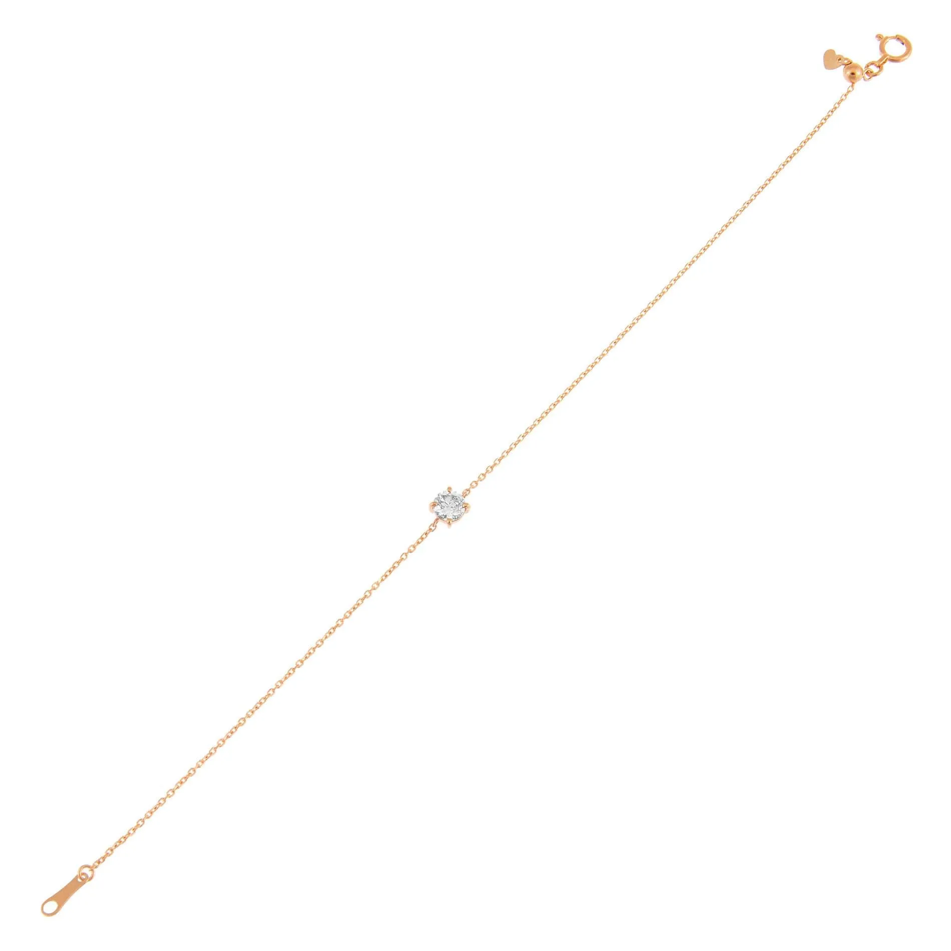 Diamond Solitaire Bracelet 14K sold by Adina Eden's product image thumbnail 4