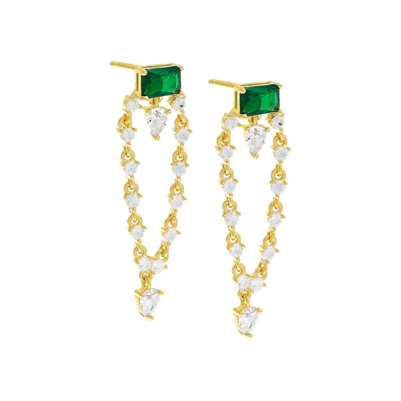 Colored Multi Shape Drop Stud Earring sold by Adina Eden's