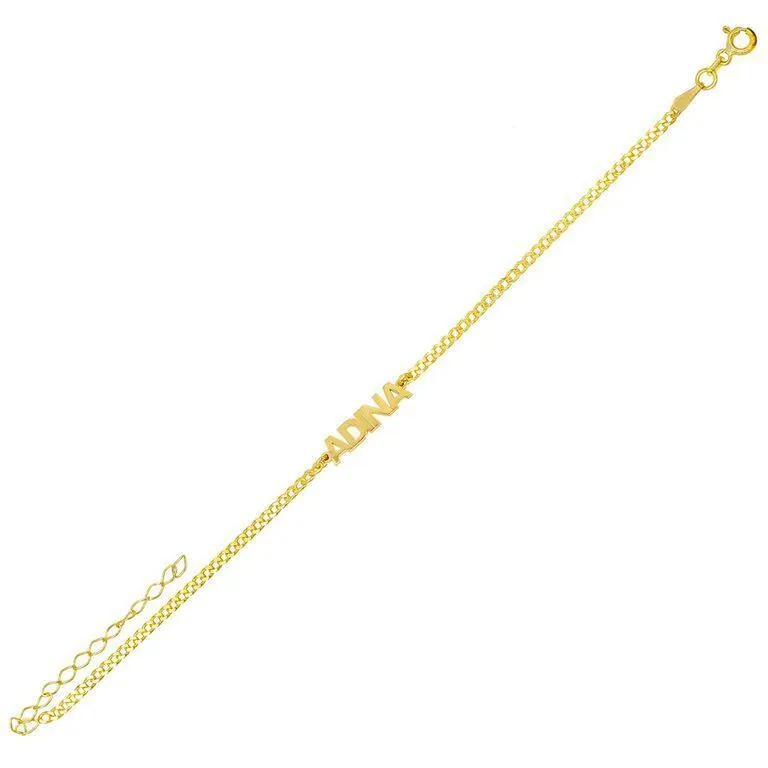 Mini Nameplate Bracelet 14K sold by Adina Eden's product image thumbnail 2