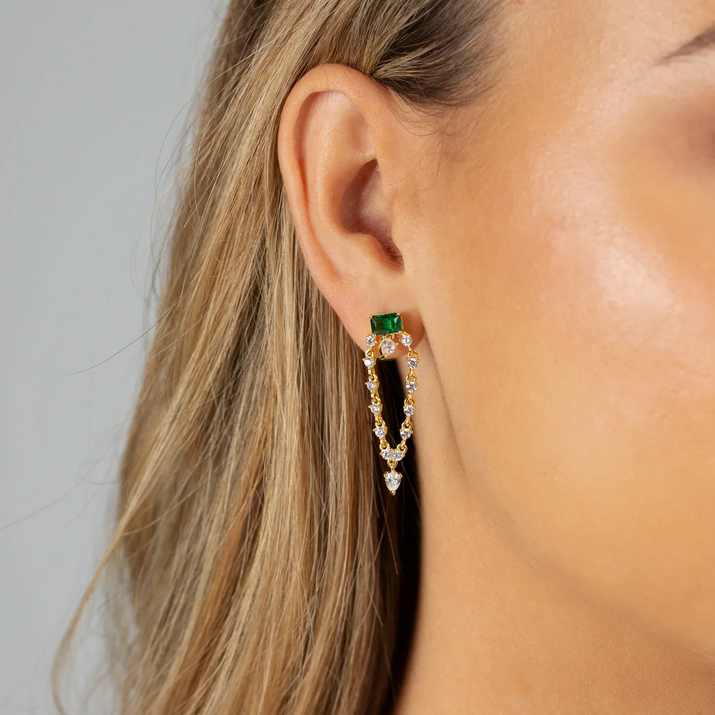 Colored Multi Shape Drop Stud Earring sold by Adina Eden's product image thumbnail 2