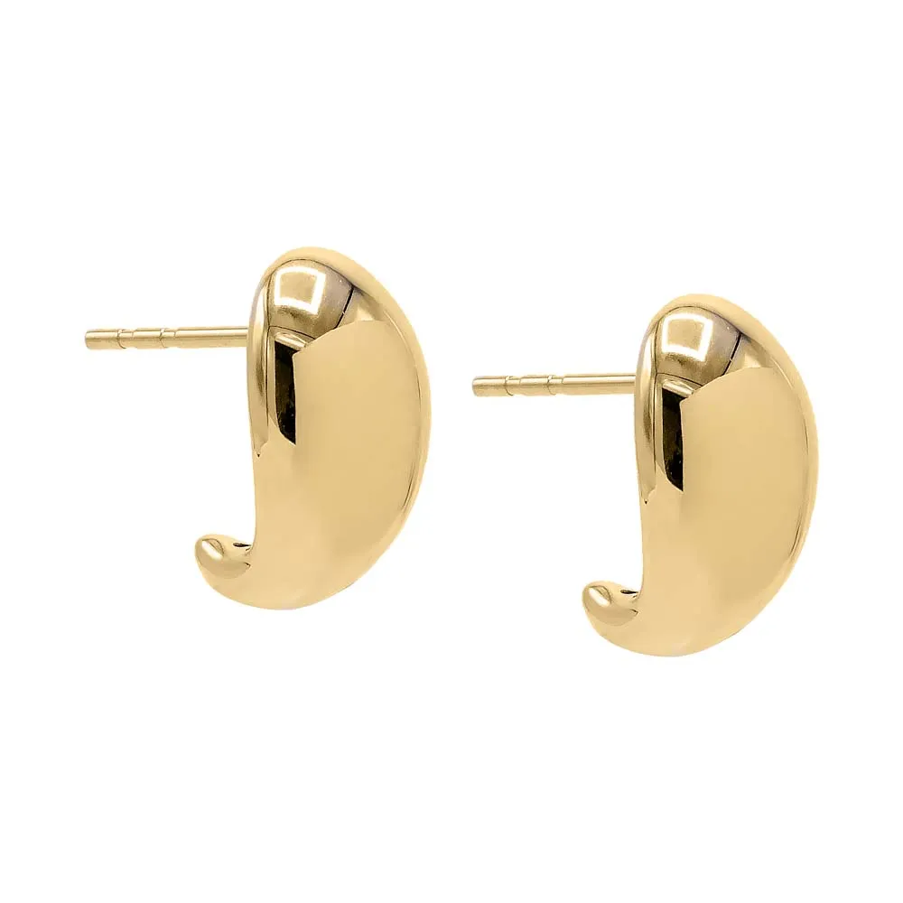 Puffy Graduated Teardrop Open Stud Earring 14K sold by Adina Eden's