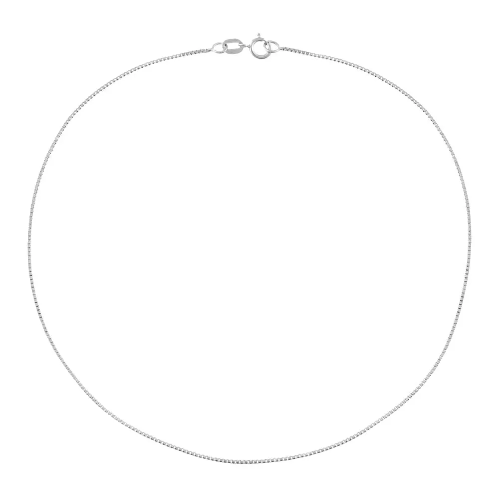 Thin Box Chain Anklet 14K sold by Adina Eden's product image thumbnail 4