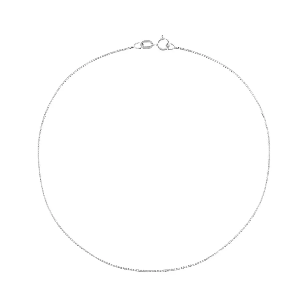 Thin Box Chain Anklet 14K sold by Adina Eden's product image thumbnail 3