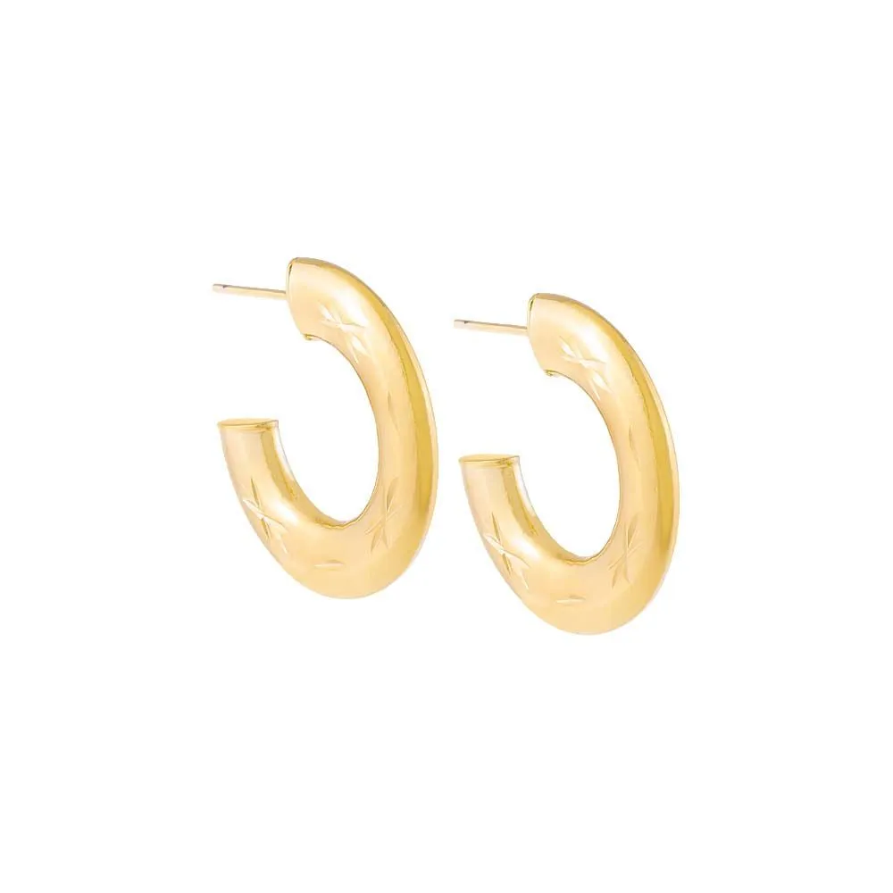 Celestial Arch Hoop Earrings sold by Adina Eden's
