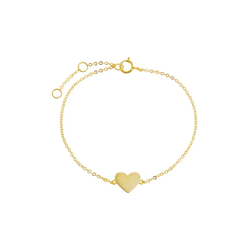 Solid Heart Bracelet sold by Adina Eden's