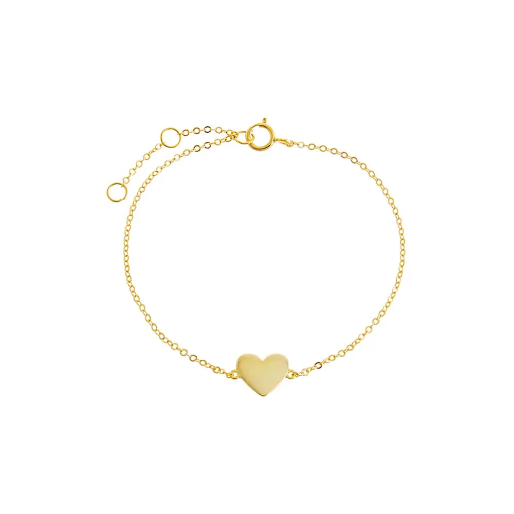 Solid Heart Bracelet sold by Adina Eden's