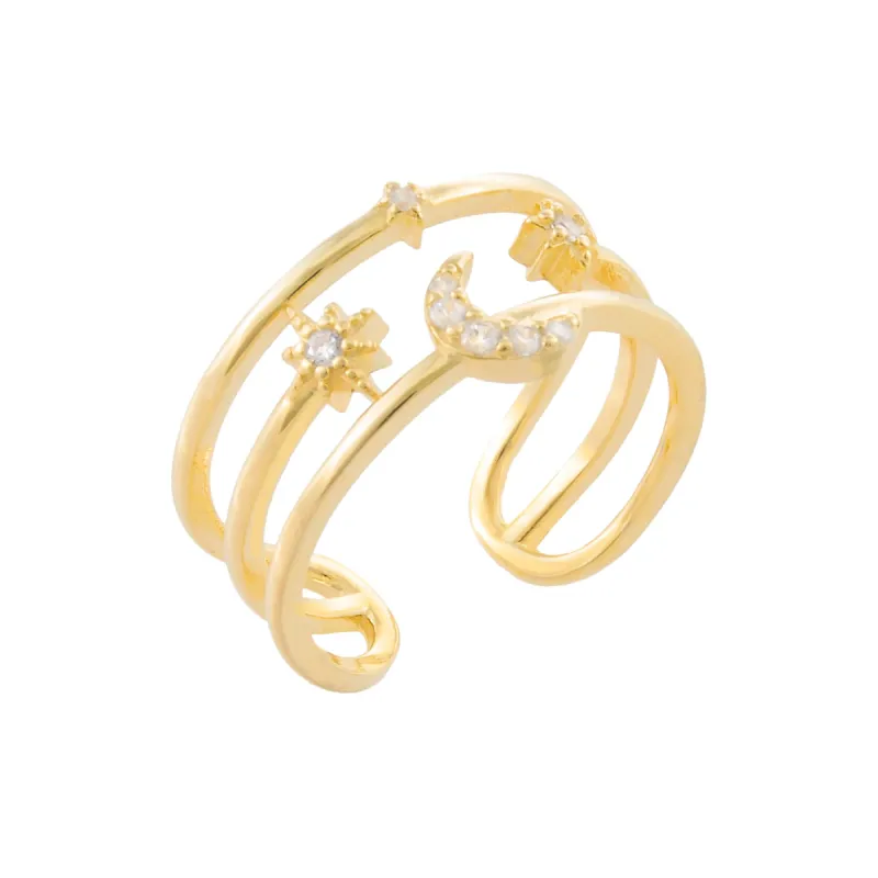 CZ Celestial Adjustable Ring sold by Adina Eden's