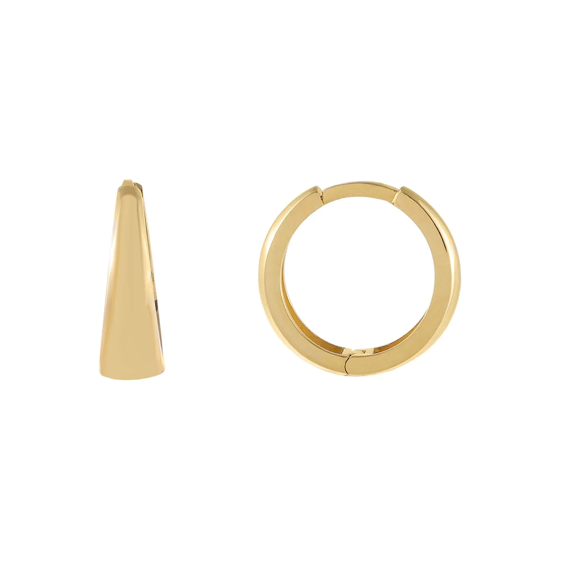 Solid Wide Huggie Earring 14K sold by Adina Eden's