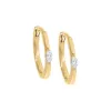Diamond Marquise Huggie Earring 14K sold by Adina Eden's