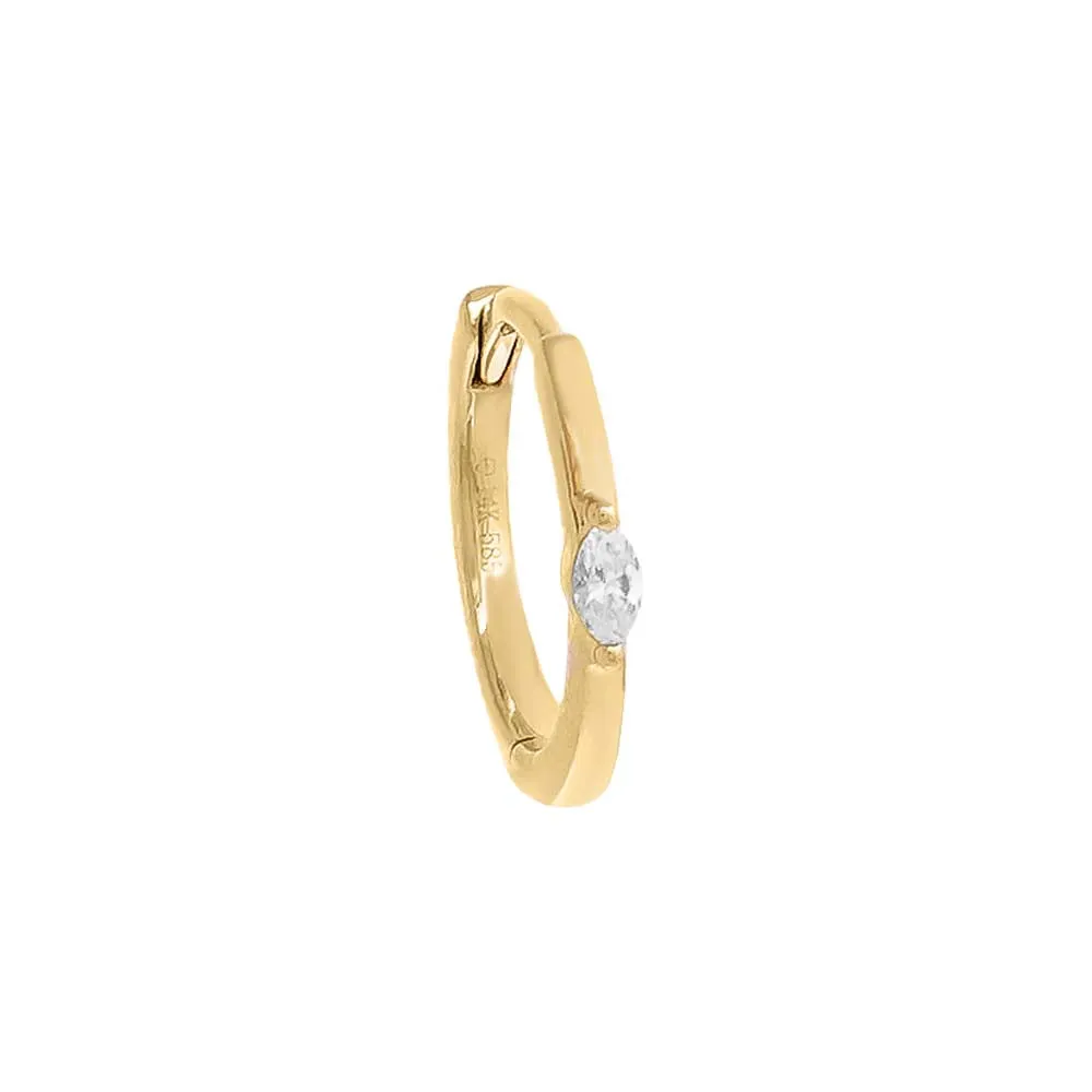 Diamond Marquise Huggie Earring 14K sold by Adina Eden's product image thumbnail 4