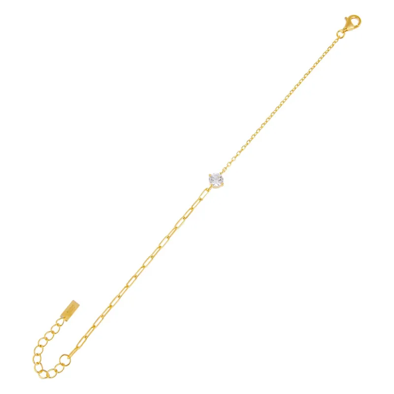 CZ Round Stone Bracelet sold by Adina Eden's