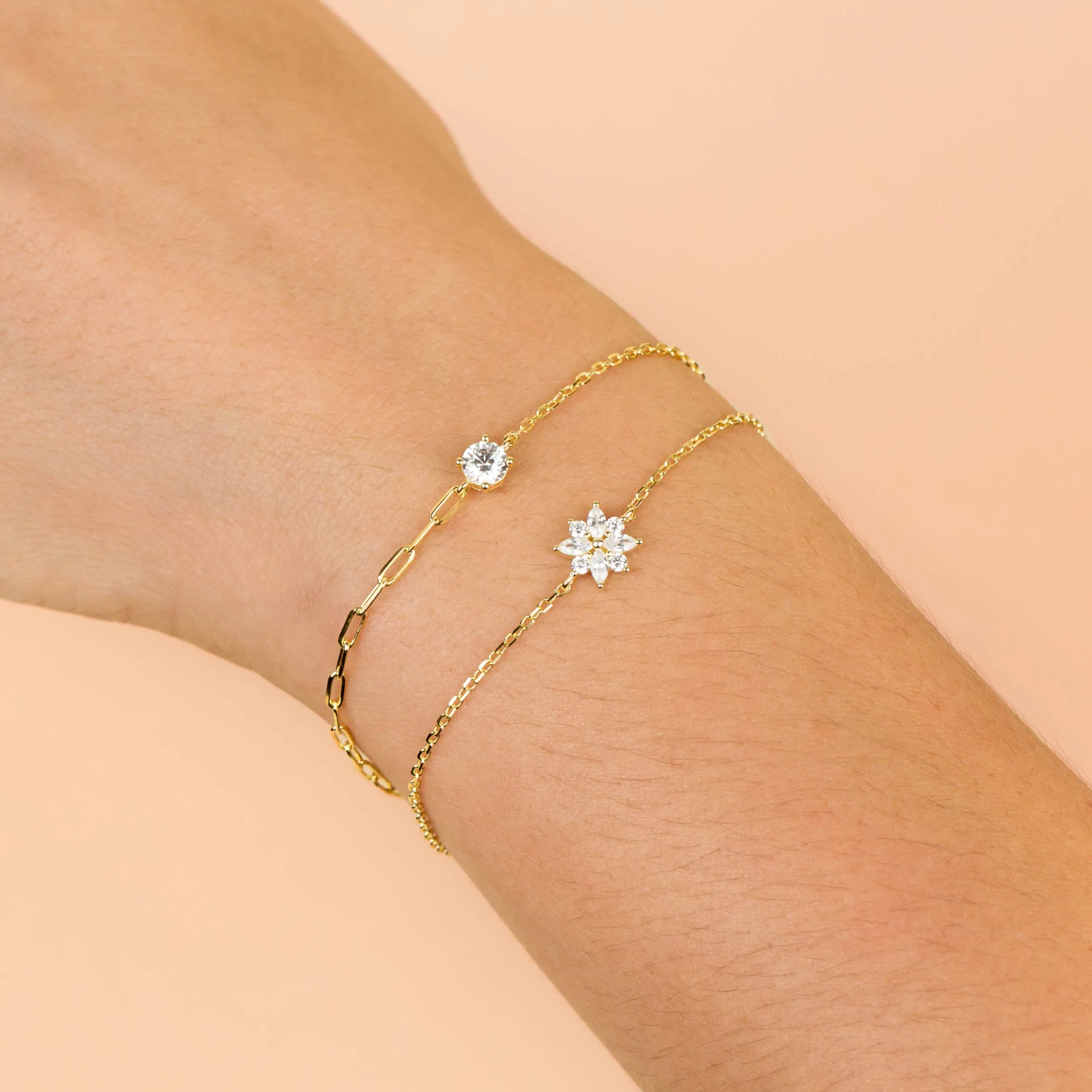 CZ Round Stone Bracelet sold by Adina Eden's product image thumbnail 2