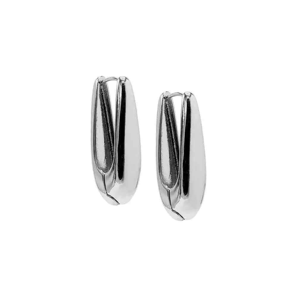 Thin Teardrop Shape Huggie Earring sold by Adina Eden's product image thumbnail 3