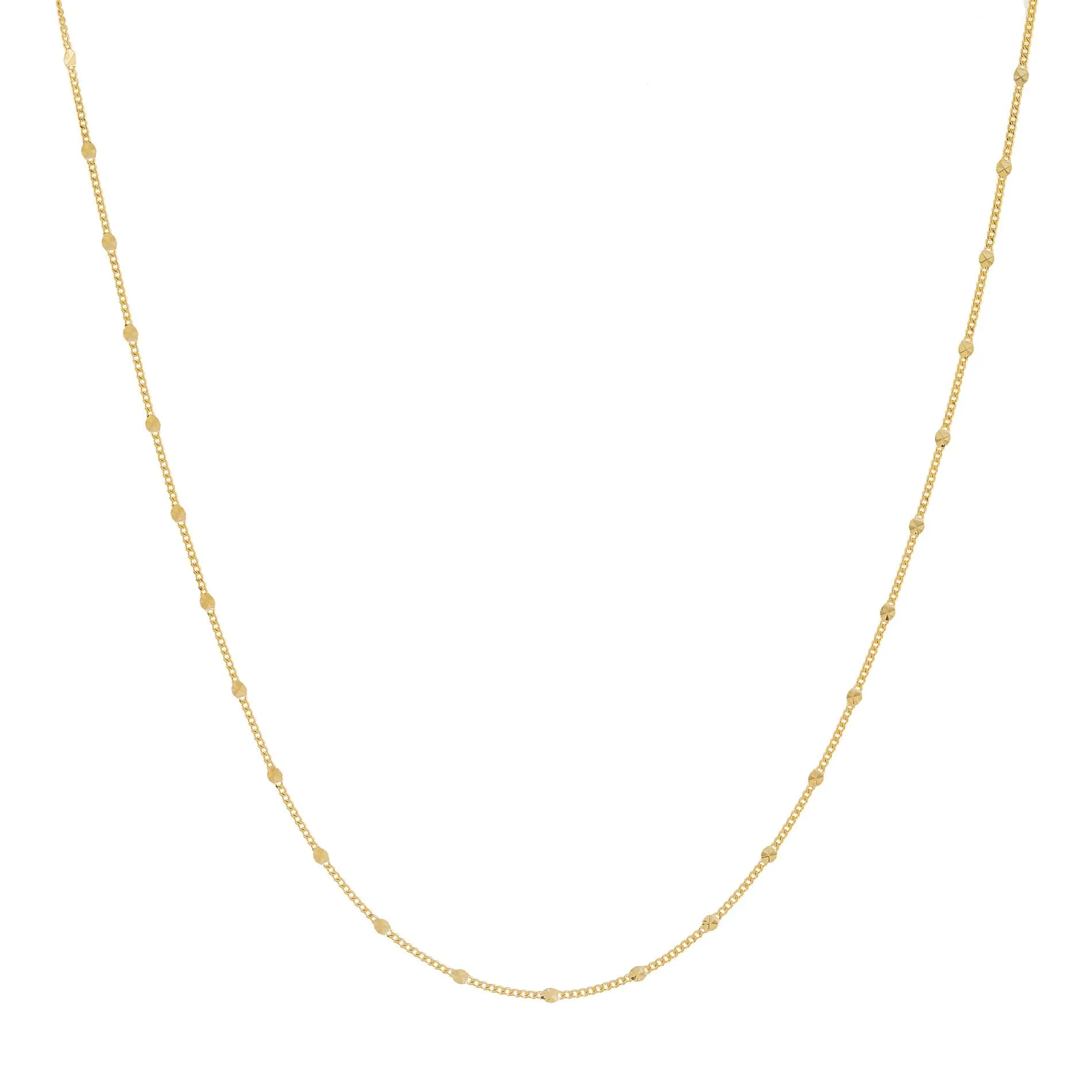 Solid Multi Disc Cuban Necklace 14K sold by Adina Eden's