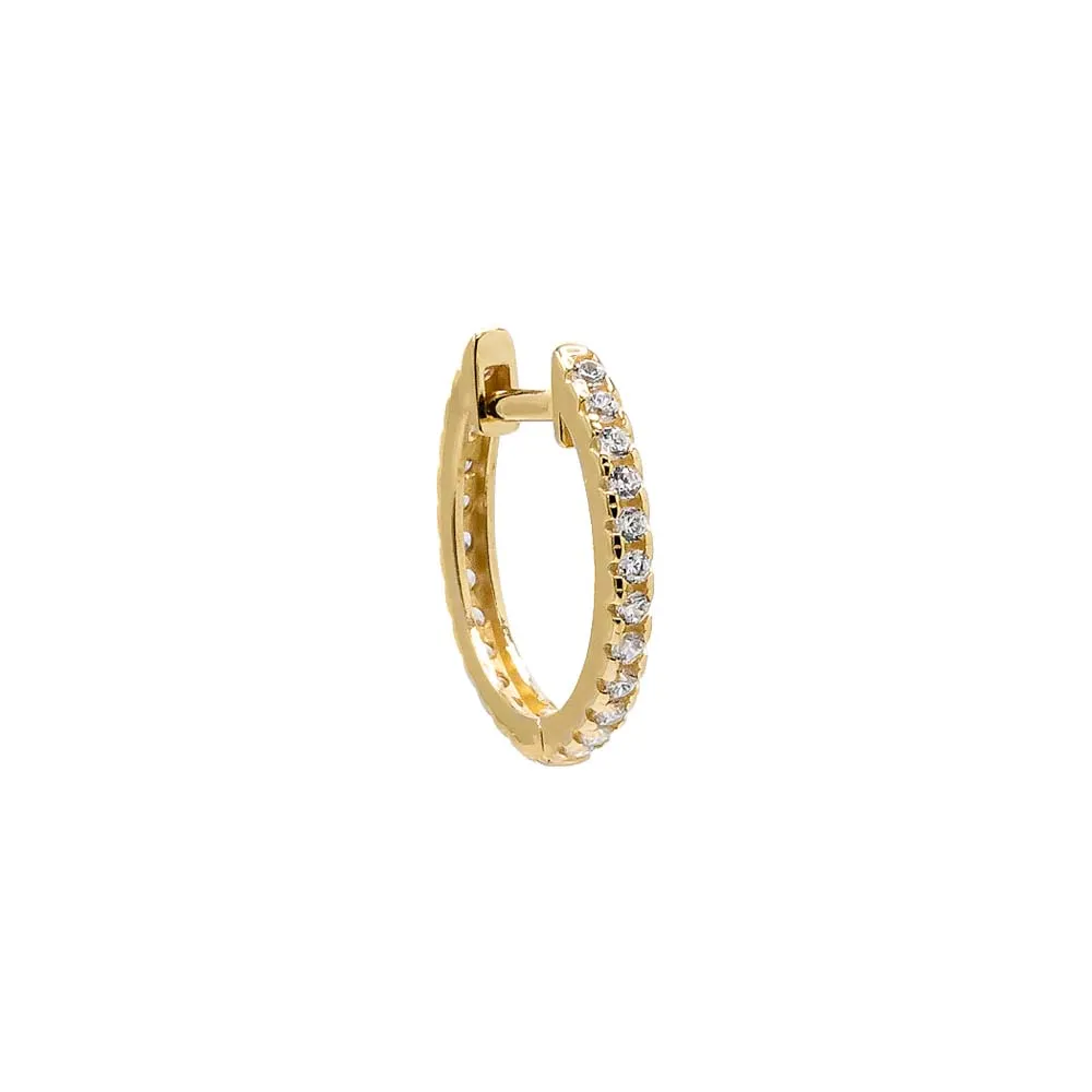 CZ Pave Cartilage Huggie Earring 14K sold by Adina Eden's product image thumbnail 3