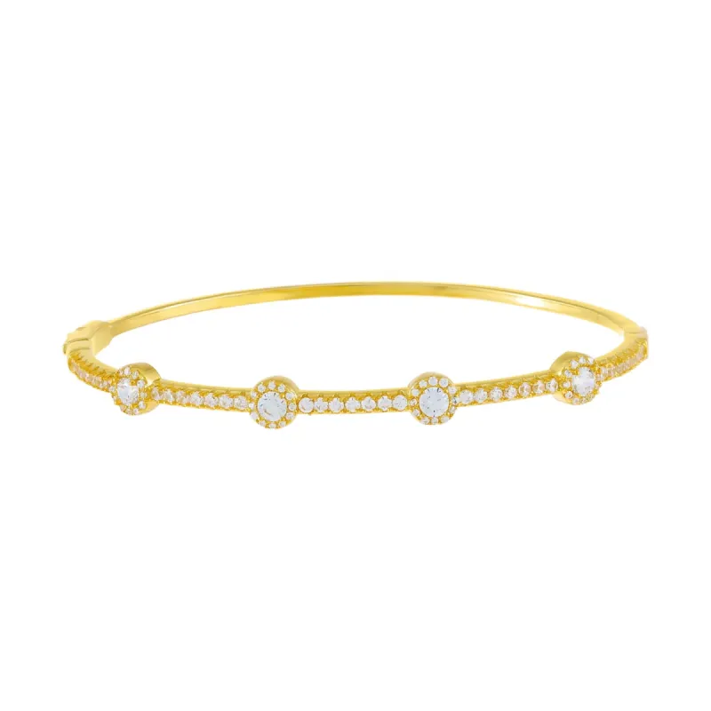 CZ Solitaire Bangle sold by Adina Eden's